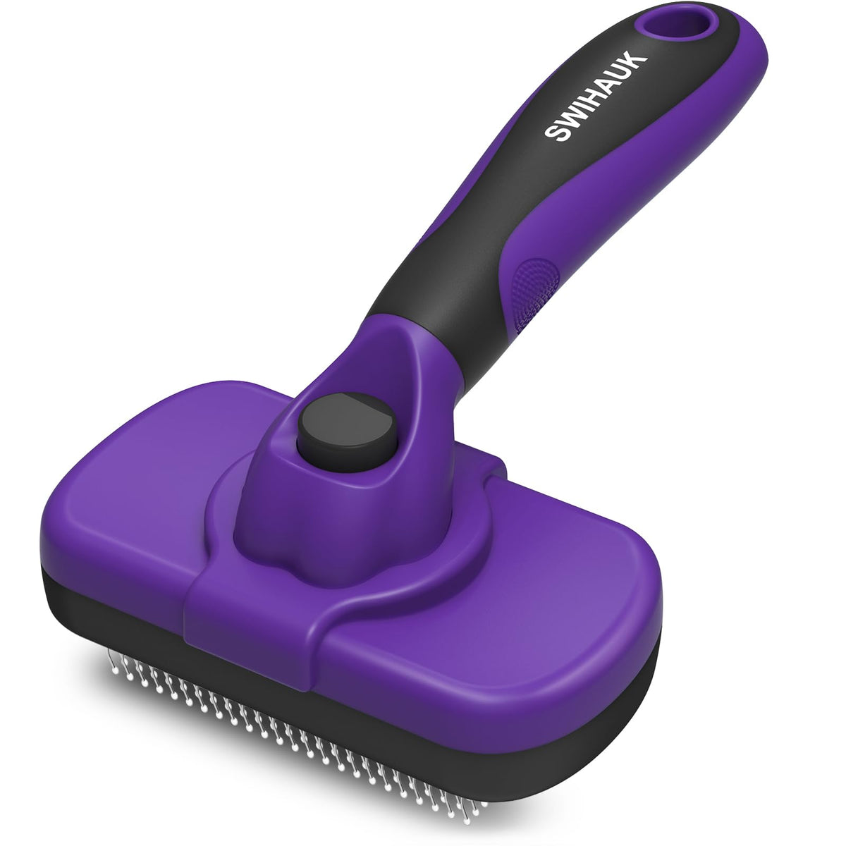 Swihauk Self Cleaning Slicker Brush for Dogs & Cats - Skin Friendly Grooming, Deshedding, Hair Removal for Puppies & Long/Short Haired Pets, Pet Supplies Accessory, Pink