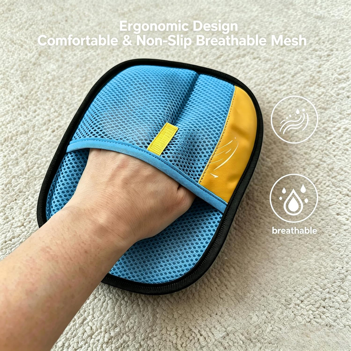SHIAWASENA Pet Hair Remover Gloves, 2 Pack Electrostatic Deshedding Mitt - Pet Hair Removal Tool for Laundry, Couch, Car Seat - Reusable Pet Grooming Gloves for Cats and Dogs with Grooming Comb