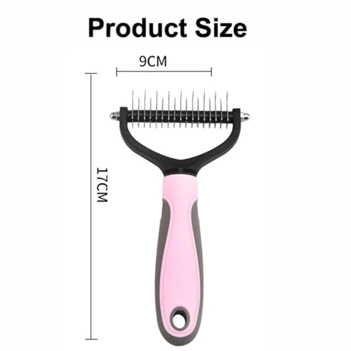 Licklo Glide and Shed Rake, Glide and Shed Rake for Dogs, Deshedding Grooming Comb Fur Brush, Double Sided Shedding Brush with 17 Teeth