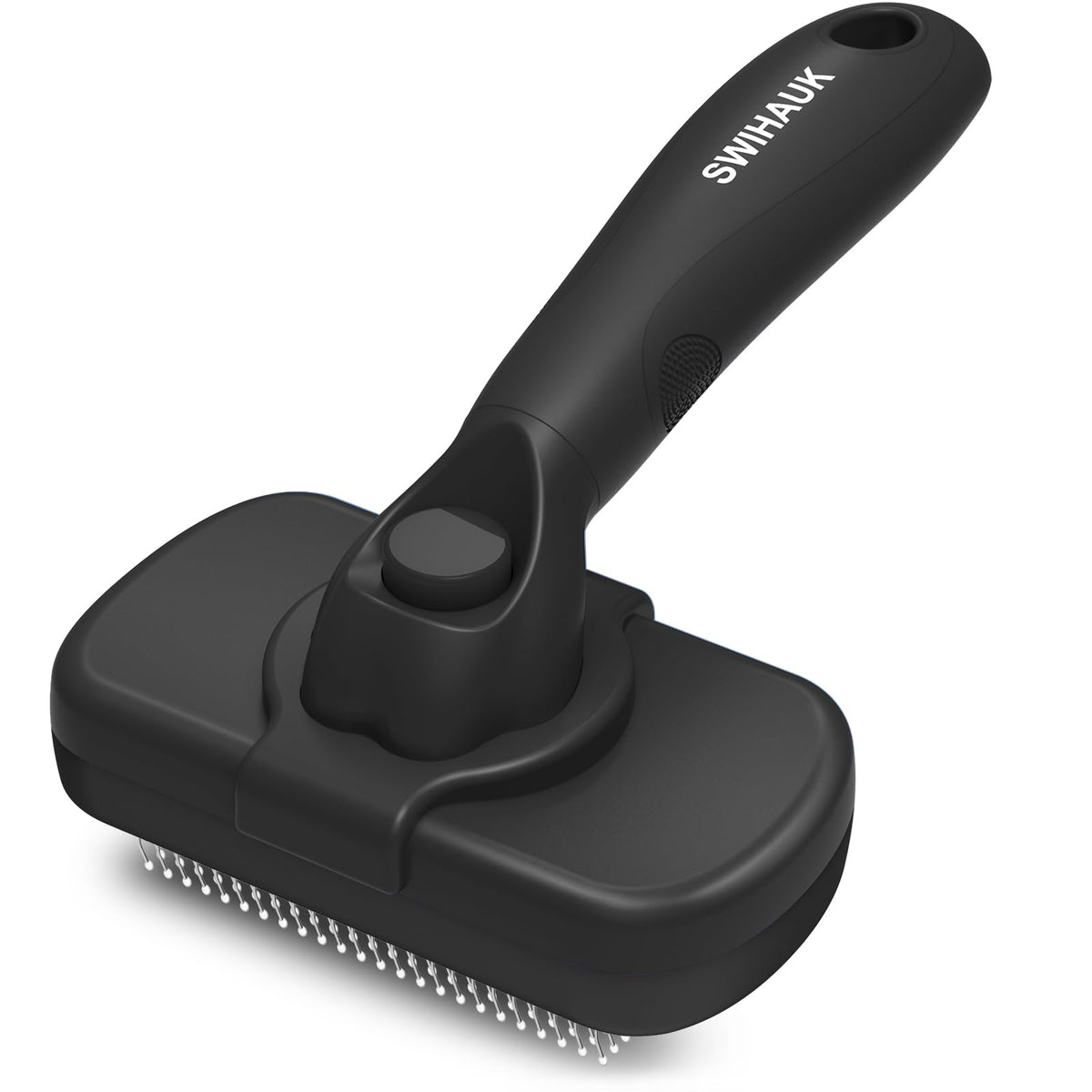Swihauk Self Cleaning Slicker Brush for Dogs & Cats - Skin Friendly Grooming, Deshedding, Hair Removal for Puppies & Long/Short Haired Pets, Pet Supplies Accessory, Pink