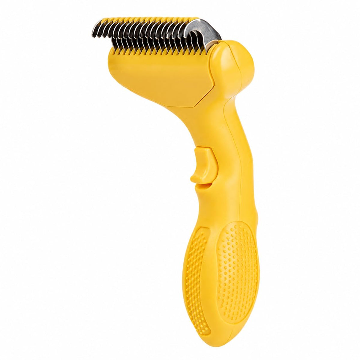 Dog Brush and Cat Brush for Shedding, Self Cleaning Pet Grooming Tool with Stainless Steel Teeth, One-Touch Hair Release Deshedding Comb for Long and Short Hair(white)
