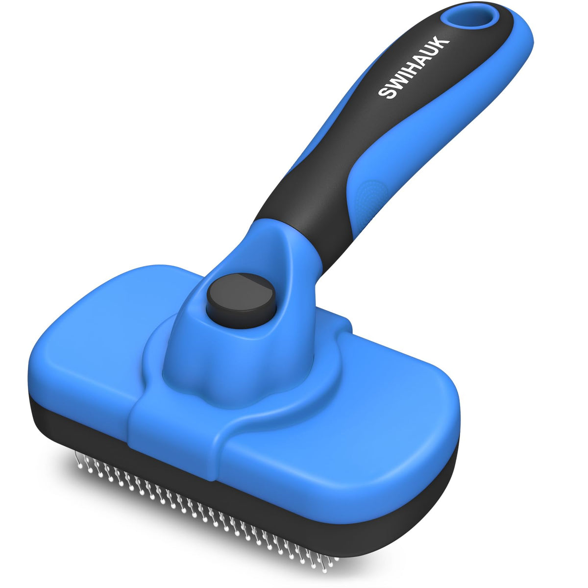 Swihauk Self Cleaning Slicker Brush for Dogs & Cats - Skin Friendly Grooming, Deshedding, Hair Removal for Puppies & Long/Short Haired Pets, Pet Supplies Accessory, Pink