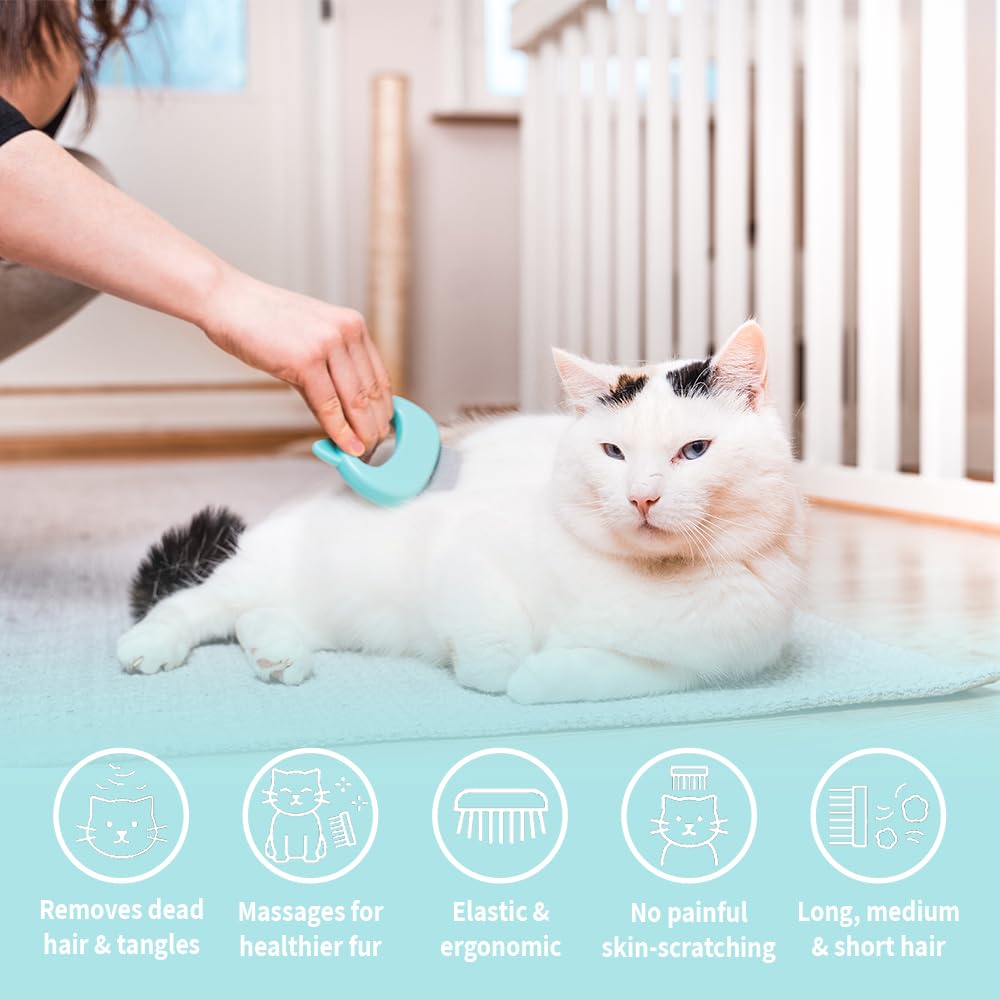 Leo's Paw The Original Pet Hair Removal Massaging Shell Comb