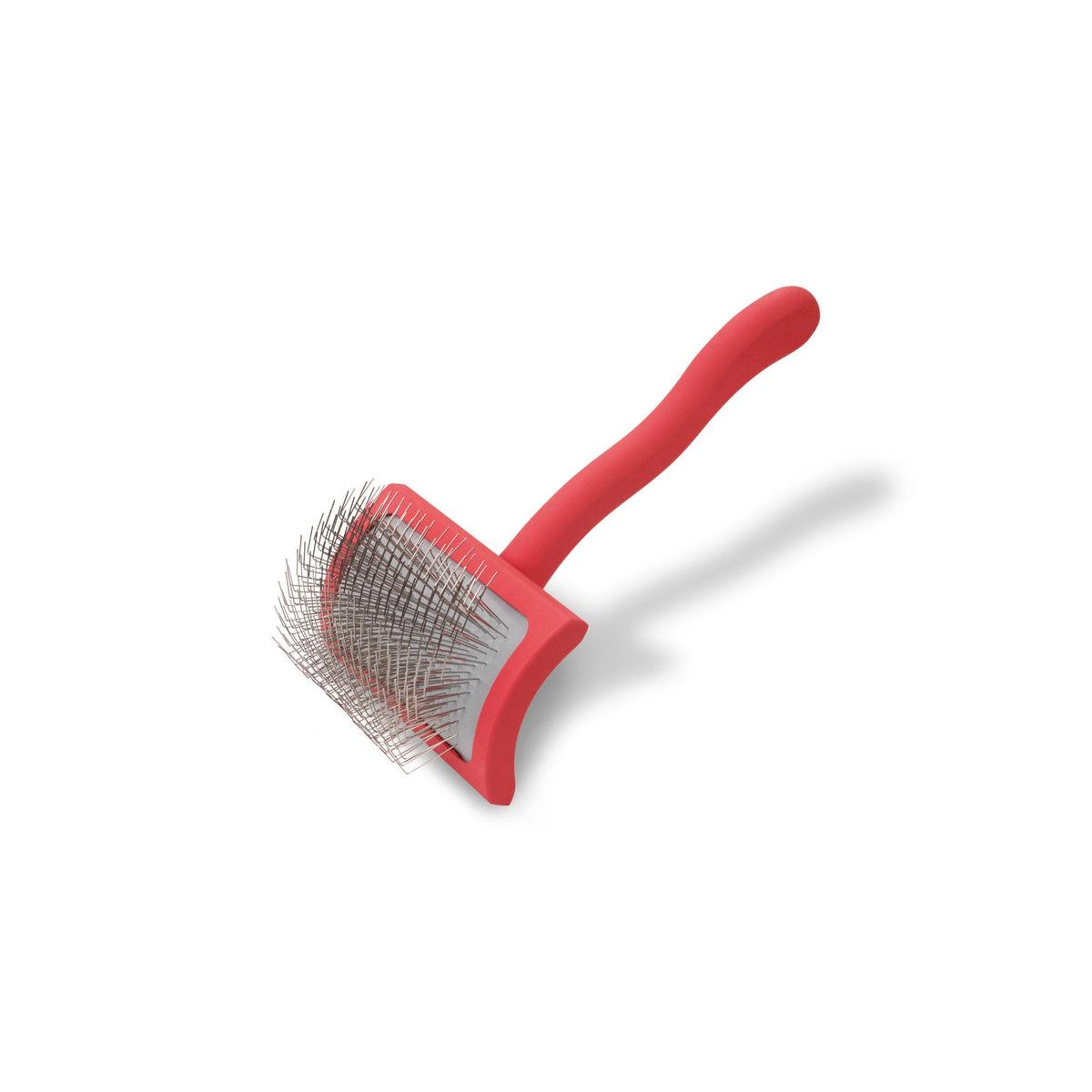 Chris Christensen Big G Dog Slicker Brush for Dogs (Goldendoodles, Labradoodles, Poodles), Groom Like a Professional, Fluff Detangle Style, Saves Time Energy, Coral, Large