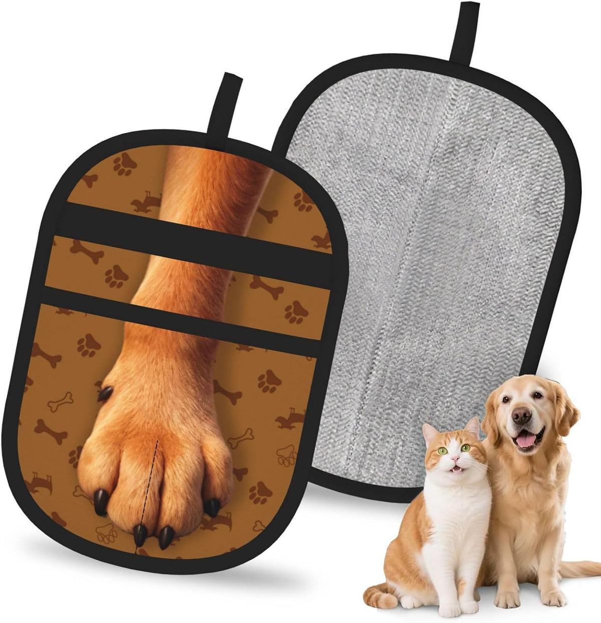 Pet Hair Removal Glove, Dog-Paw Design Dog & Cat Hair Remover Tool