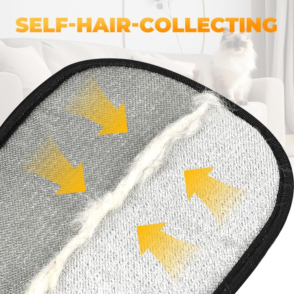 AprYew Electrostatic Gloves Pet Hair Removal Glove for Cats & Dogs, 2025 New Pet Hair Remover Glove for Couch, Furniture, Carpet, Curtain, Washable Reusable Animal Fur Removal Tool (2PCS)