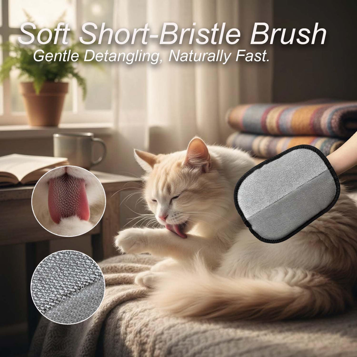 Pet Hair Removal Glove Electrostatic Reusable Washable Pet Hair Glove for Dogs & Cats, Hair Removal Mitt for Sofa, Carpet, Car Seats, Clothing, Furniture, 1 Pack