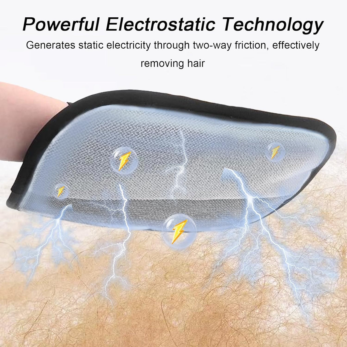 AUBELL Pet Hair Removal Glove,Five-Finger Electrostatic Magic Brush,1Pcs