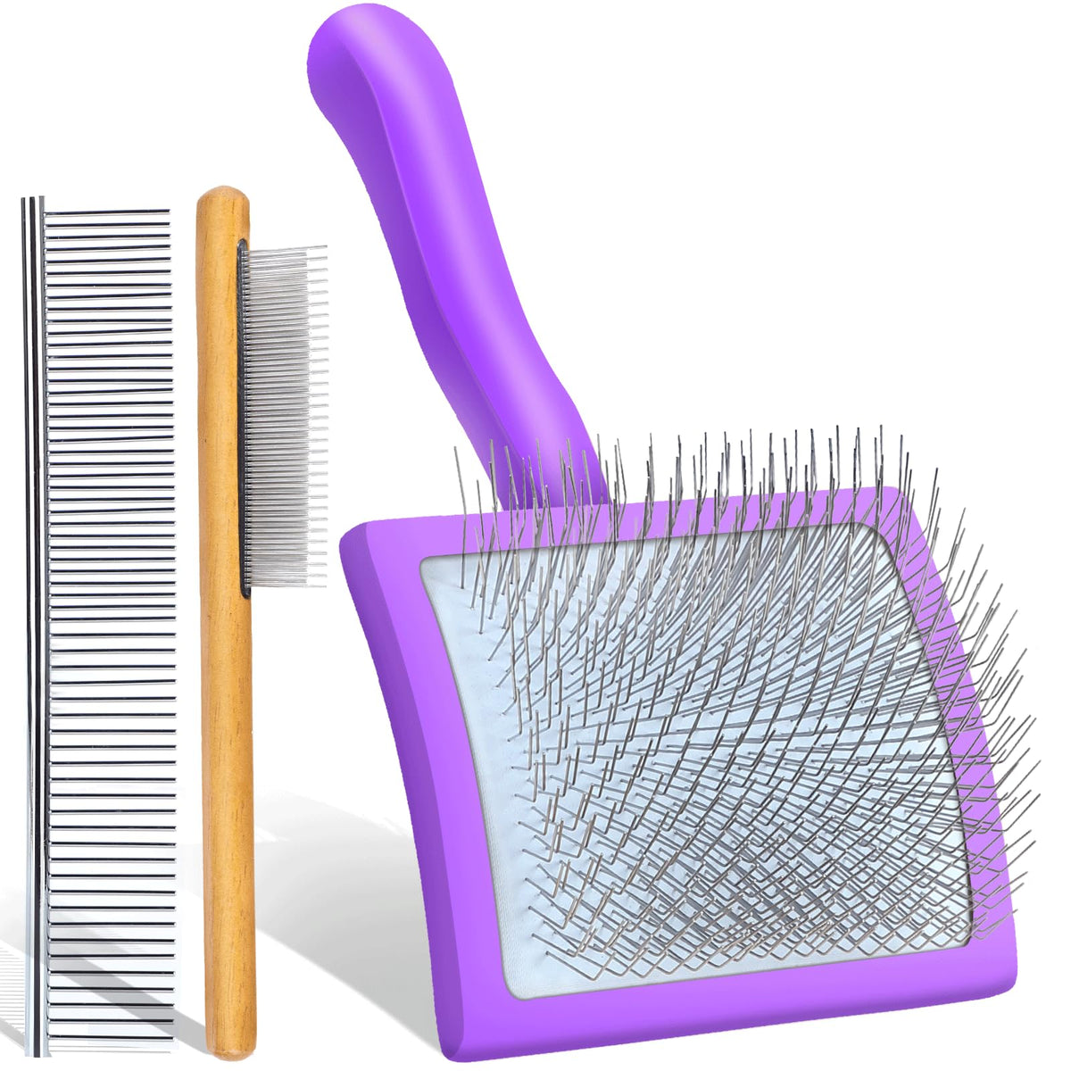 Slicker Brush for Dog, Doodles, Poodles & Long Haired Cats, Black