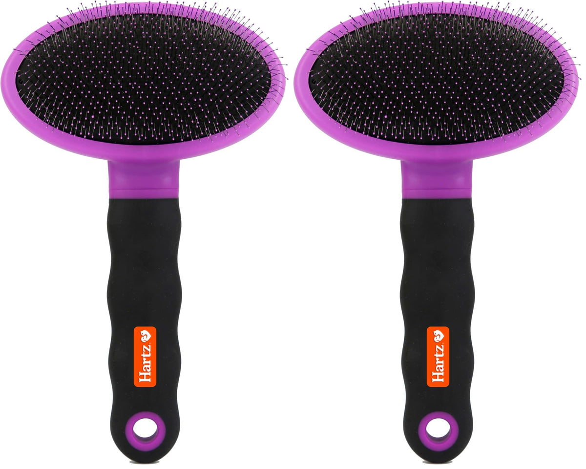 Hartz Groomer's Best Small Slicker Brush for Cats and Small Dogs, Black/Violet, 1 Count