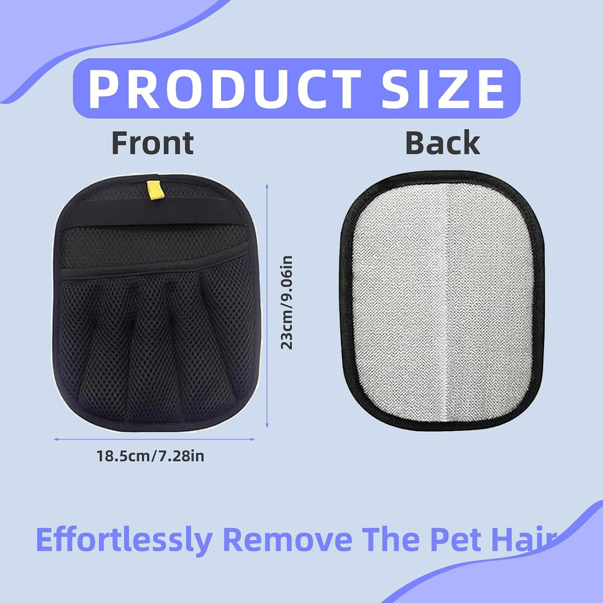 Pet Hair Removal Glove for Dogs & Cats, Upgraded Thickened Electrostatic Pet Hair Remover Glove, Reusable Magic Brush Pet Hair Remover Tool for Couch, Carpet, Car Seat(Black, 1 Glove)