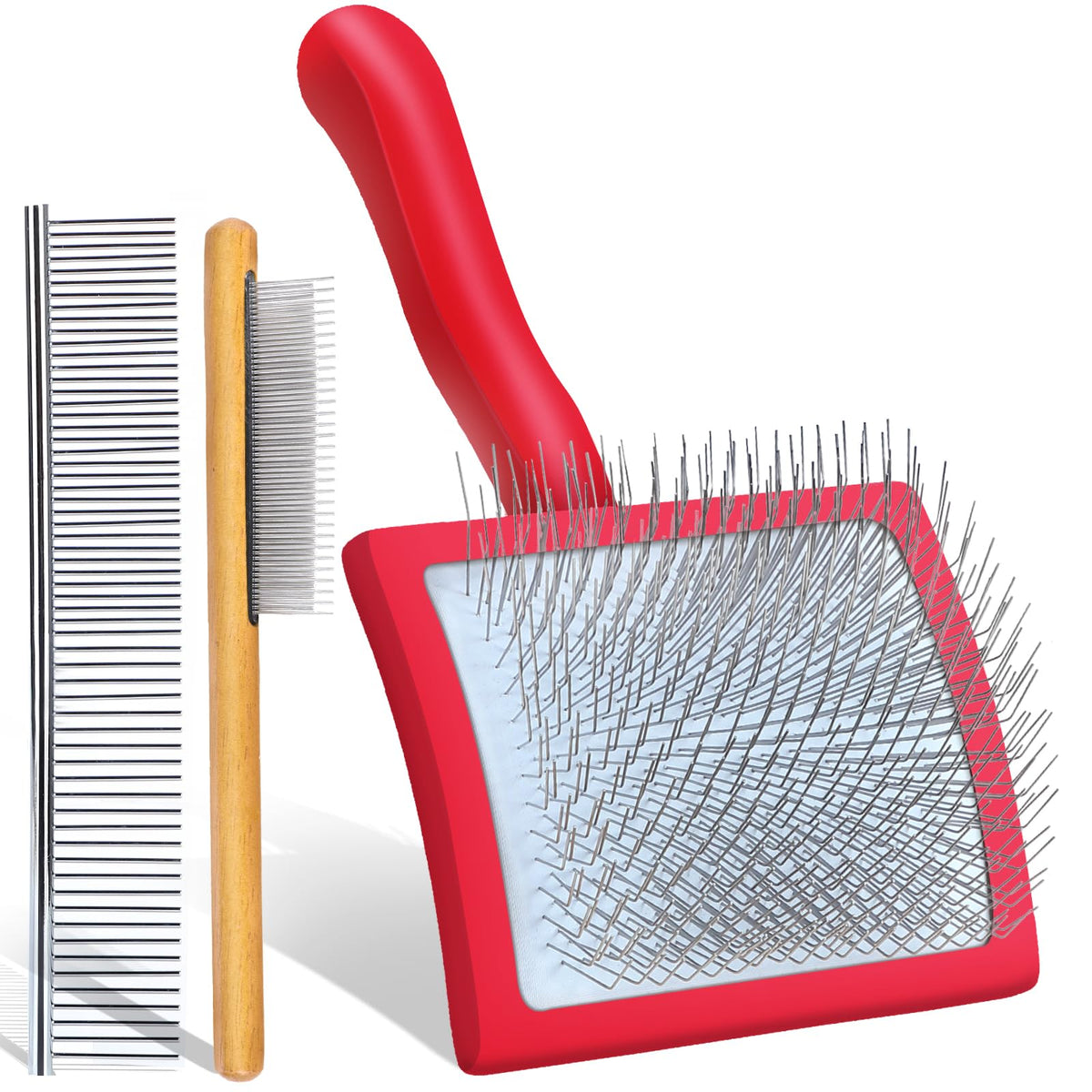 Slicker Brush for Dog, Doodles, Poodles & Long Haired Cats, Black