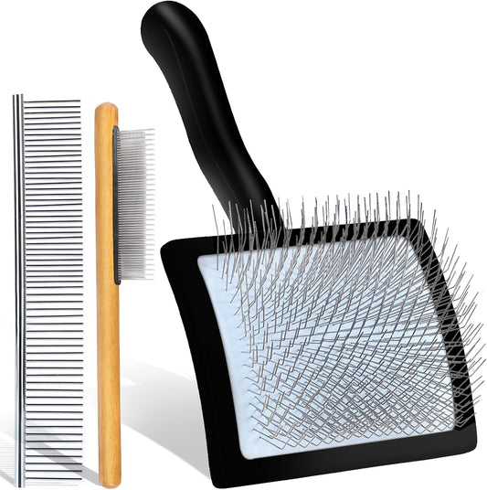 Slicker Brush for Dog, Doodles, Poodles & Long Haired Cats, Black