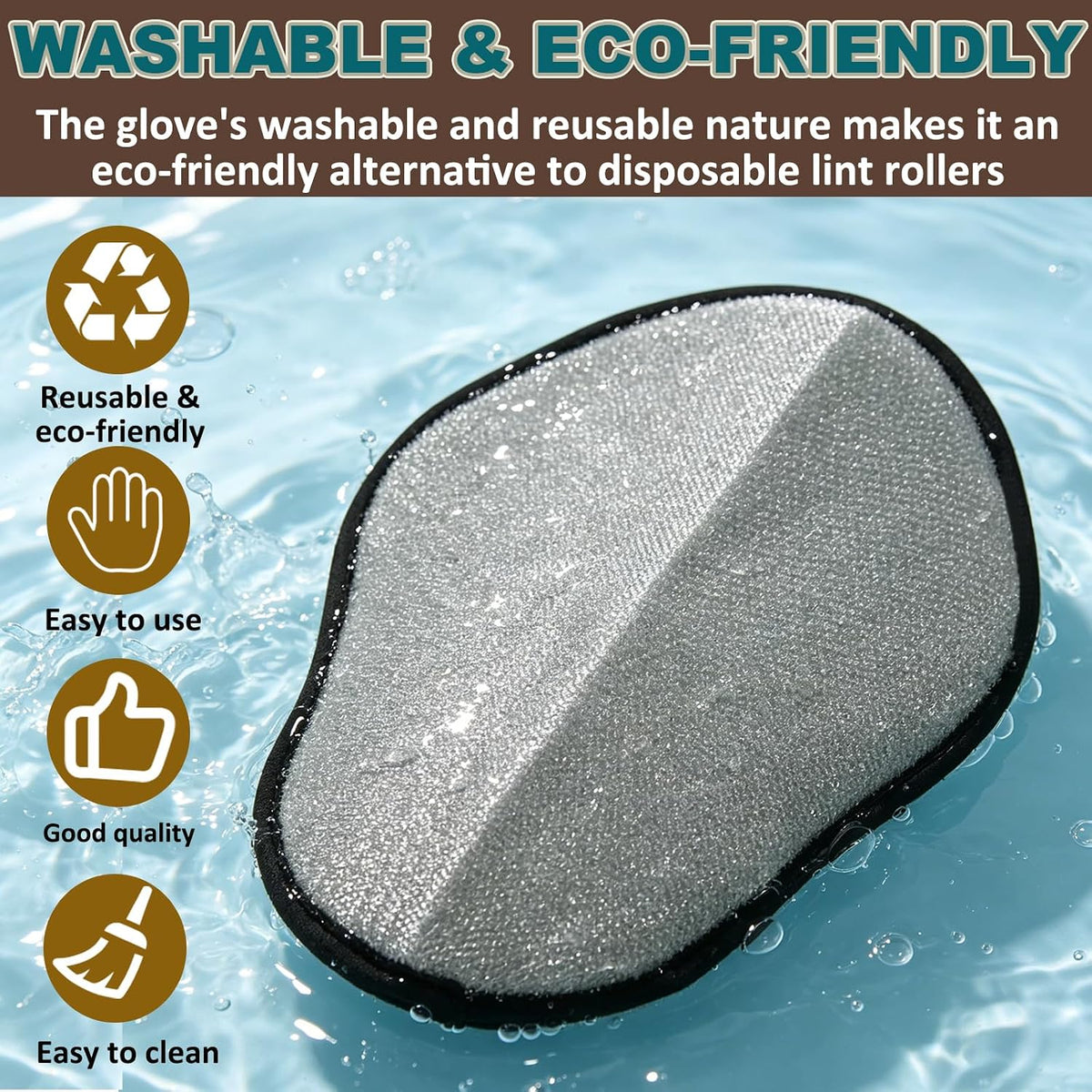 Pet Hair Removal Glove for Dogs Cats, Electrostatic Magic Brush