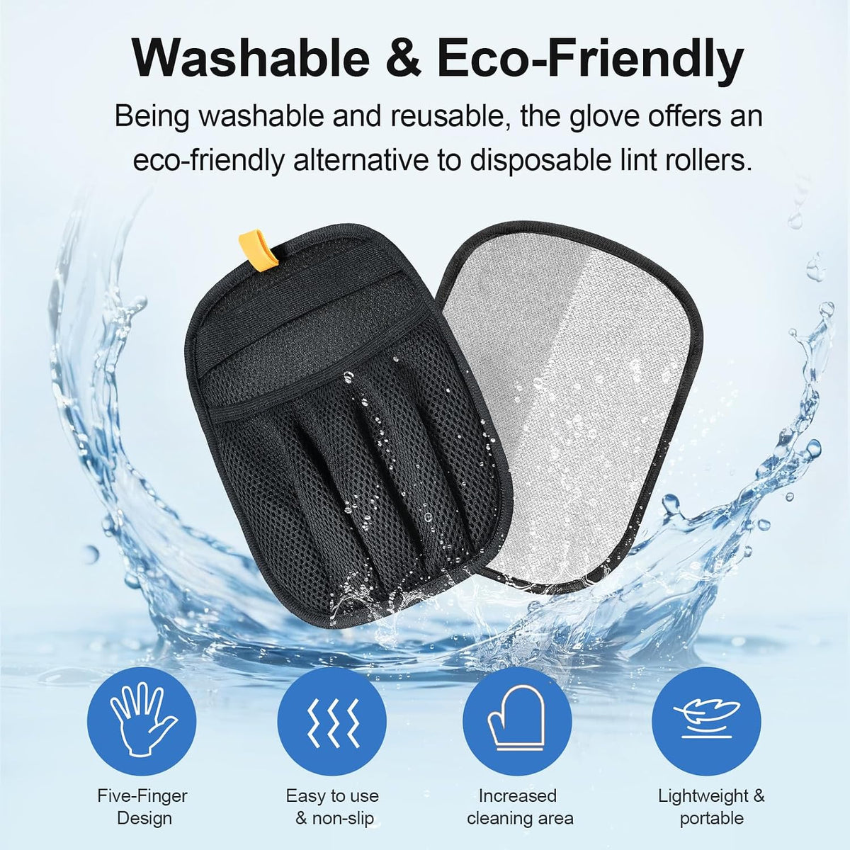2Pcs Pet Hair Removal Gloves Cat & Dog, Electrostatic Reusable Remover Tool