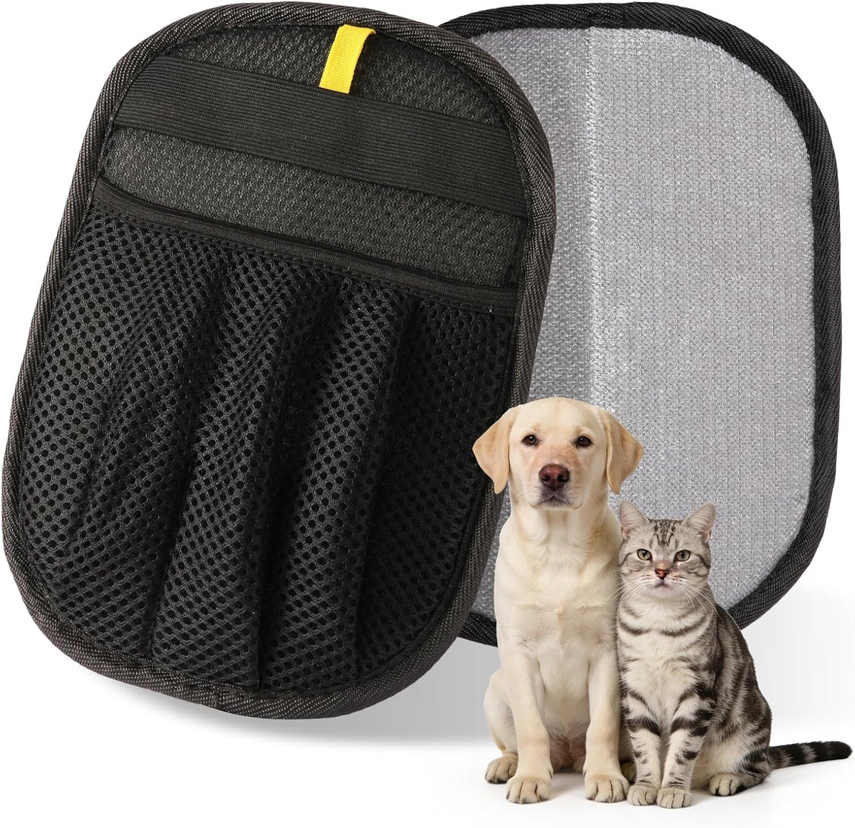 Pet Hair Removal Glove for Cats & Dogs, Five-Finger Electrostatic Pet Hair Remover Glove Reusable Brush Pet Hair Tool for Carpet, Seat, Couch and Laundry