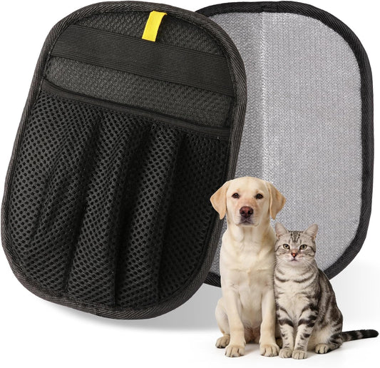Pet Hair Removal Glove for Cats & Dogs, Five-Finger Electrostatic Pet Hair Remover Glove Reusable Brush Pet Hair Tool for Carpet, Seat, Couch and Laundry
