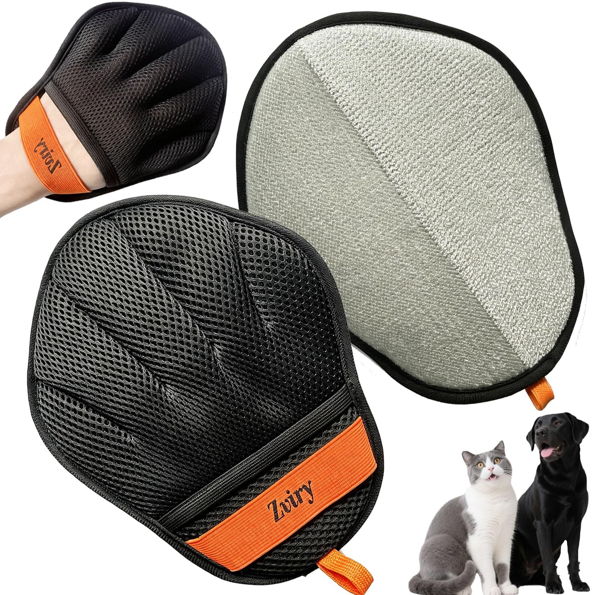 Pet Hair Removal Glove for Dogs Cats, Electrostatic Magic Brush