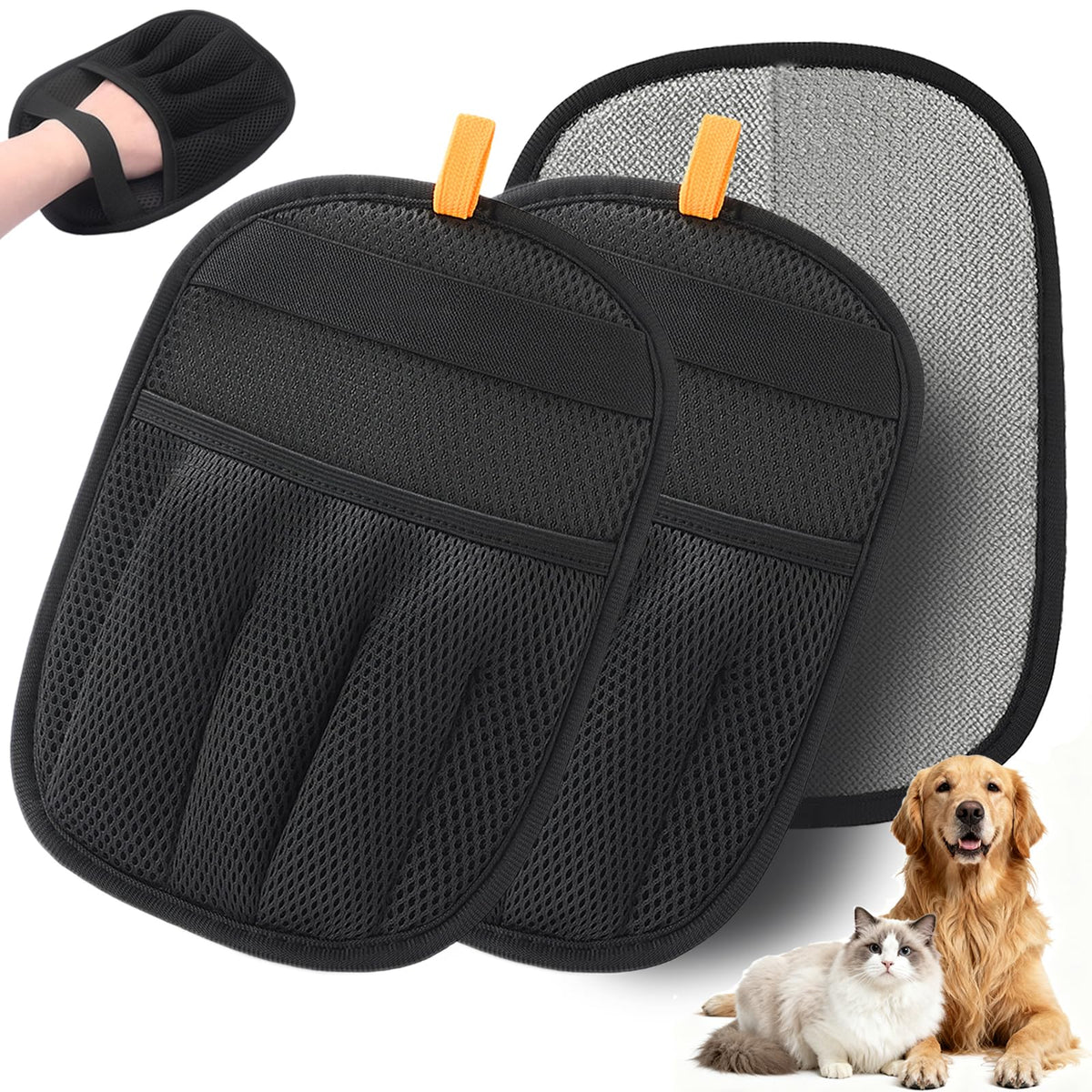 AUBELL Pet Hair Removal Glove,Five-Finger Electrostatic Magic Brush,1Pcs
