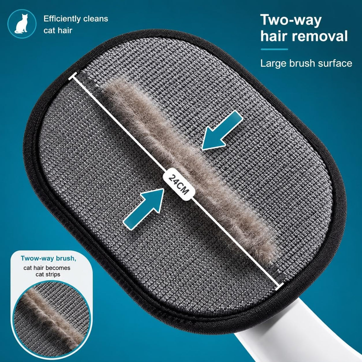 Karuka Pet Hair Removal Glove for Dogs & Cats - Upgraded Reusable Electrostatic Pet Hair Glove, Pet Hair Remover Tool for Laundry, Couch, Carpet & Car Seat, Gentle Grooming Mitt
