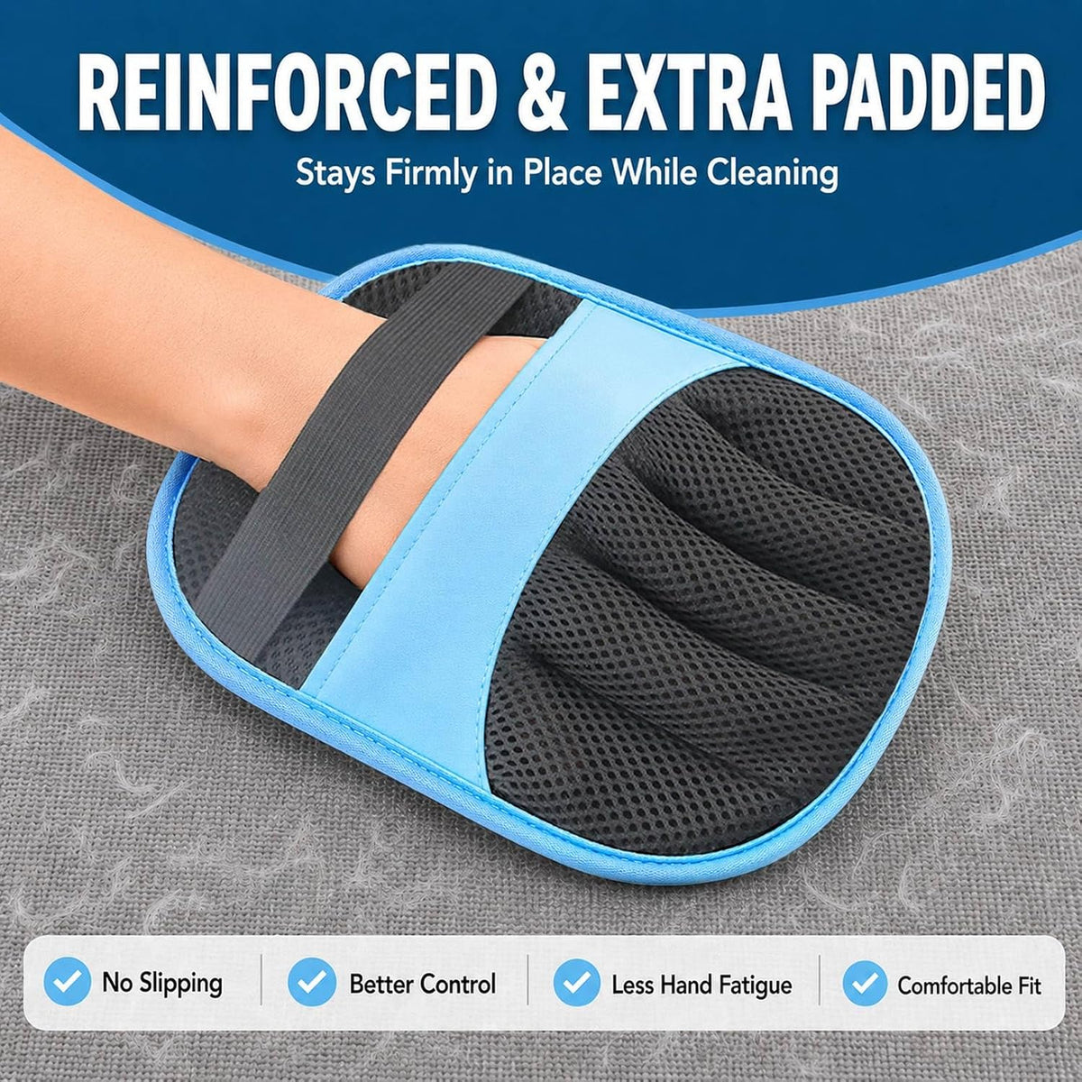 Thickened Pet Hair Removal Glove for Couches, Carpets and Pet Beds