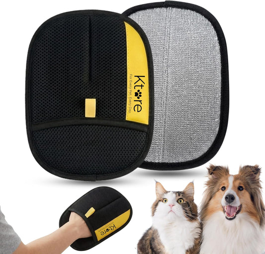 Pet Hair Remover Glove for Dogs & Cats – Reusable Hair Removal Mitt for Furniture, Couch, Car Seat & Carpet – Washable & Electrostatic Pet Fur Cleaner