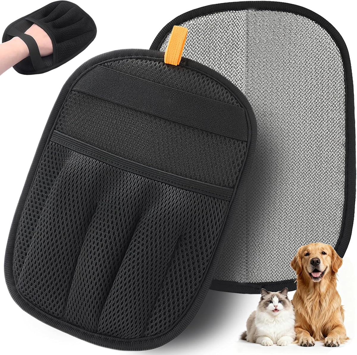AUBELL Pet Hair Removal Glove,Five-Finger Electrostatic Magic Brush,1Pcs
