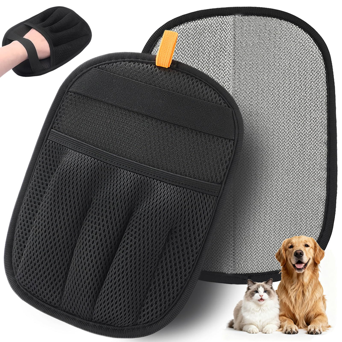 AUBELL Pet Hair Removal Glove,Five-Finger Electrostatic Magic Brush,1Pcs
