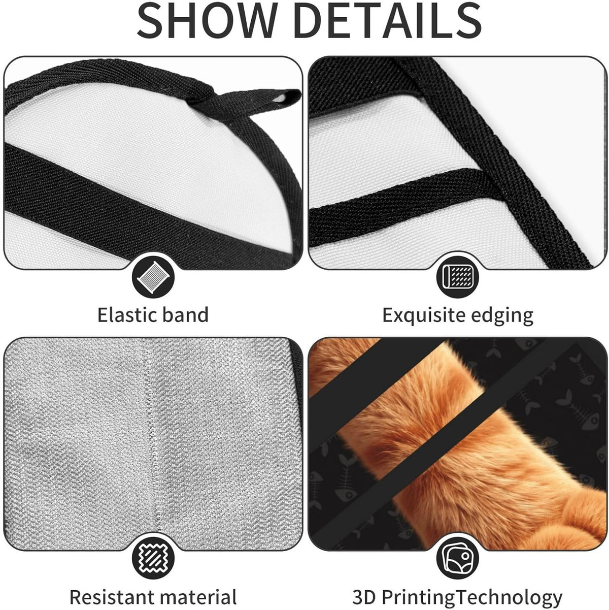 Pet Hair Removal Glove, Cat-Paw Design Dog & Cat Hair Remover Tool