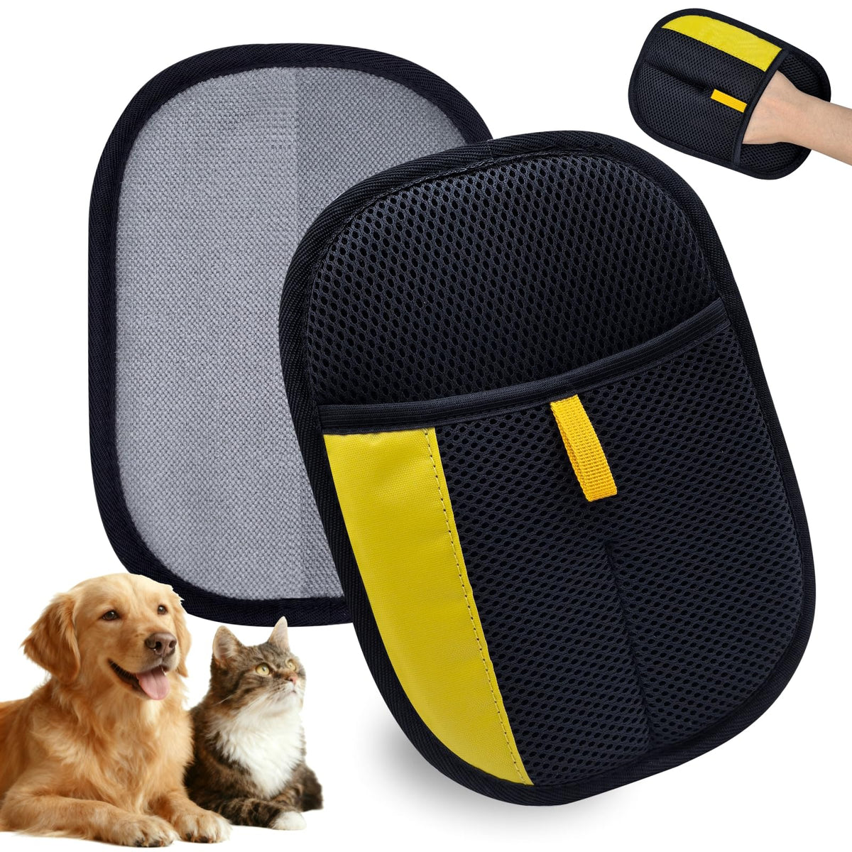 Pet Hair Removal Glove, Pet Hair Gloves for Dogs & Cats