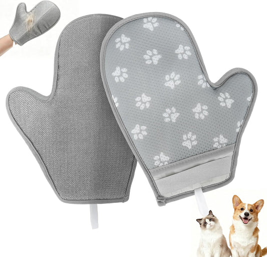 EXPAWLORER Pet Hair Removal Glove for Dogs & Cats, Washable Reusable Electrostatic Magic Brush Pet Hair Remover Glove, Upgraded Fur Removal Tool Grooming for Carpet Couch Sofa Clothing Car Seat, S