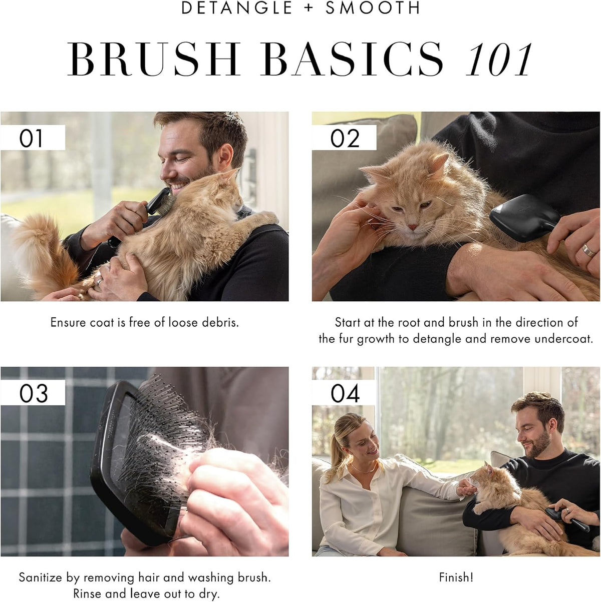 Tweezerman Slicker Brush for Pets-Grooming Brush with Coated Bristles