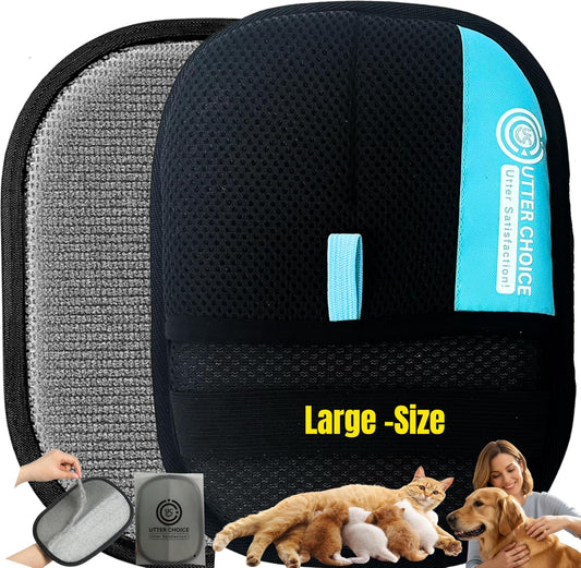 Upgraded Magic Brush Pet Hair Removal Glove, Electrostatic Grooming Mitt