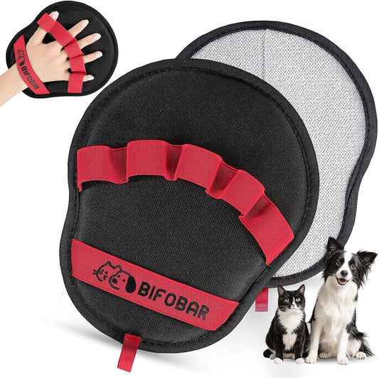 Pet Hair Removal Glove, Electrostatic Grooming Mitt for Dogs & Cats