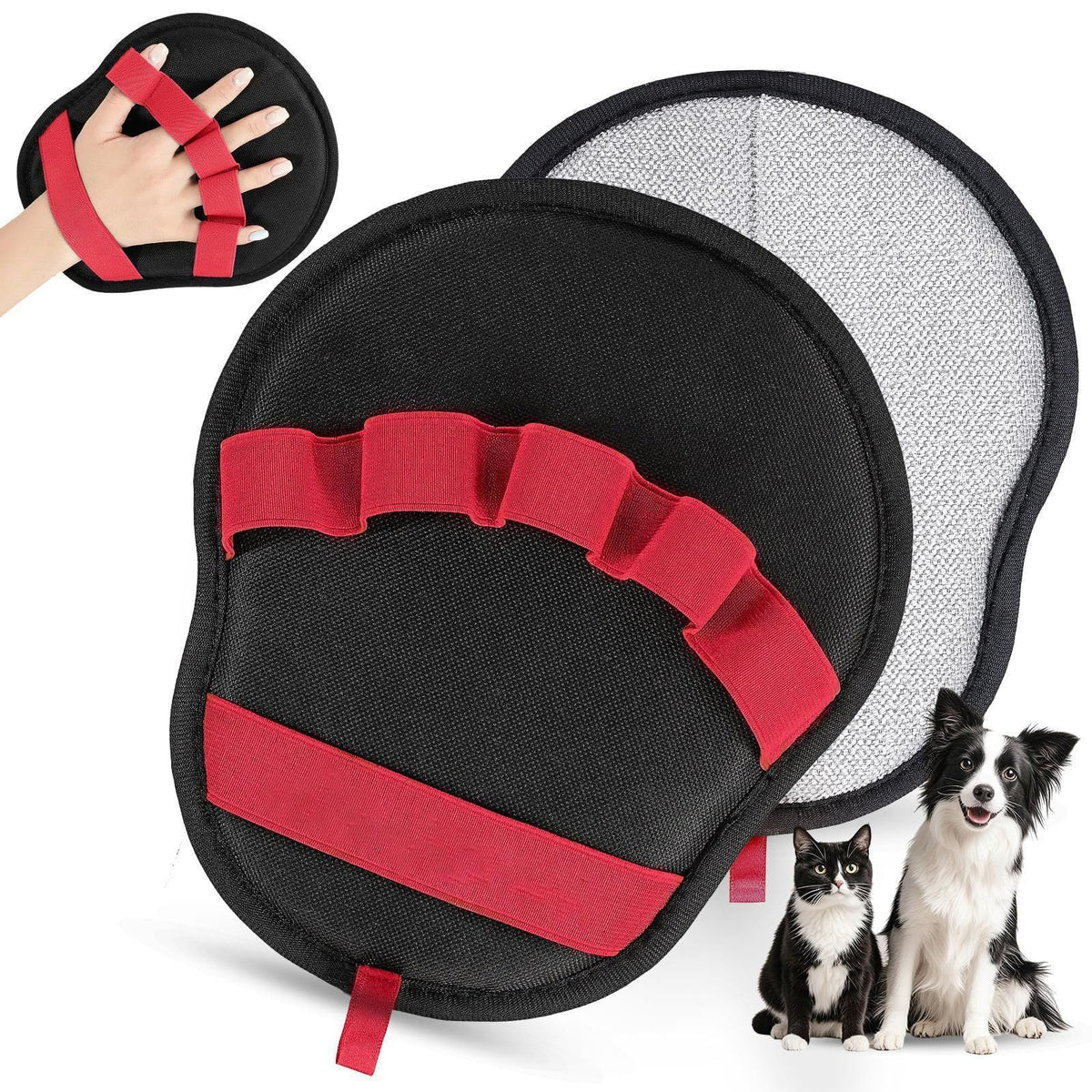 Pet Hair Removal Glove for Dogs & Cats, Enhanced Reusable 5-Finger Electrostatic Glove, Strong-Adhesion Remover for Clothing, Couch, Carpet, Car Seat & Rug(Upgraded Full-Coverage)