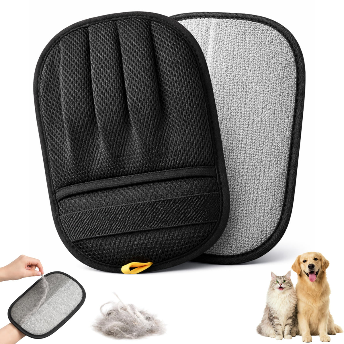 Wolfster Pet Hair Removal Glove for Dogs & Cats, Reusable Electrostatic