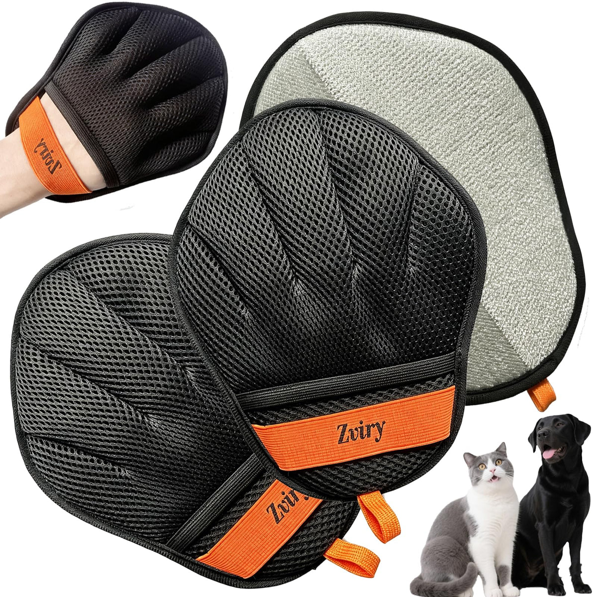 Pet Hair Removal Glove for Dogs Cats, Electrostatic Magic Brush